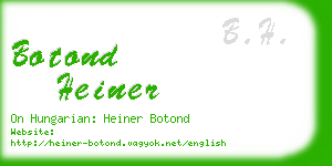 botond heiner business card